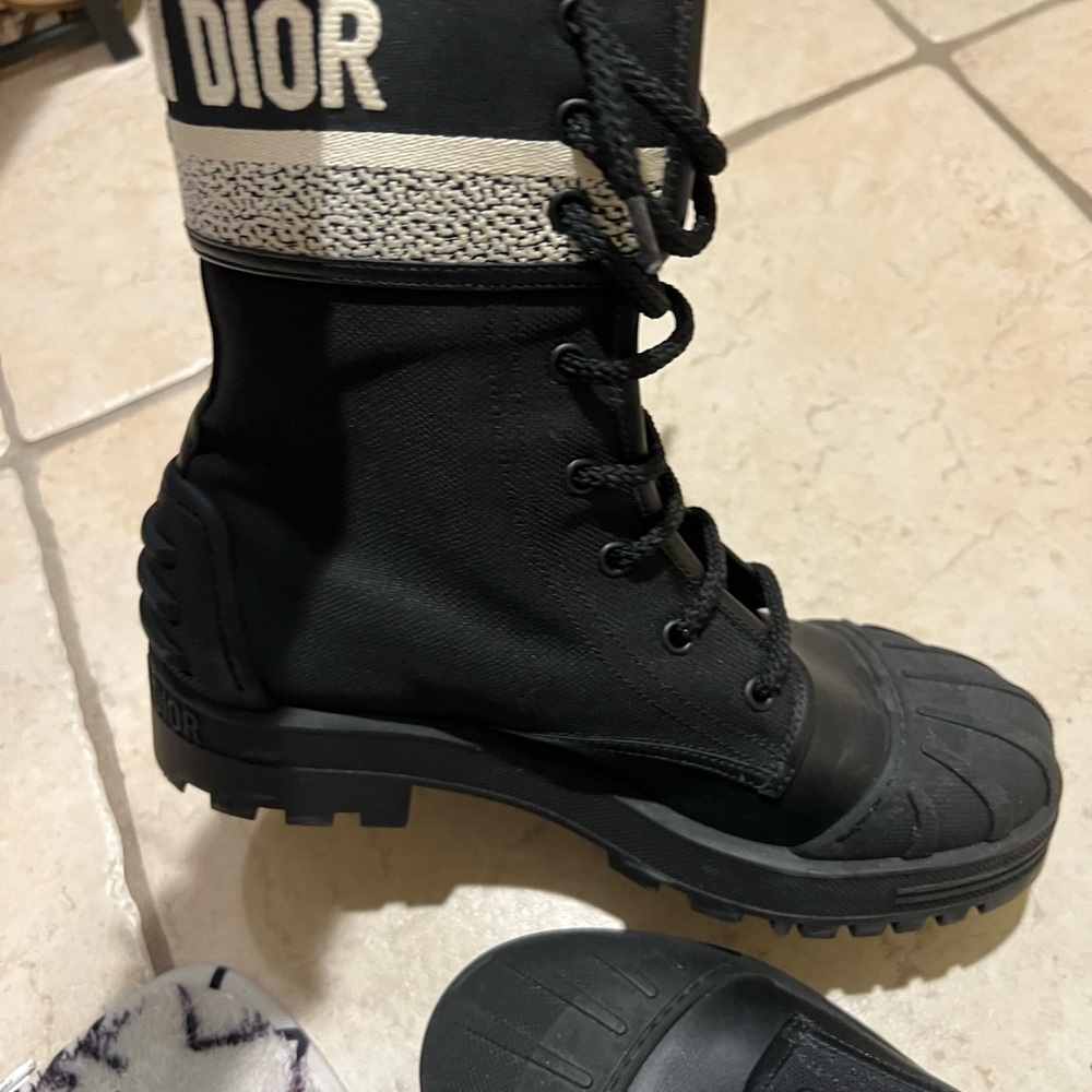 Christian Dior Black High-Top Boots